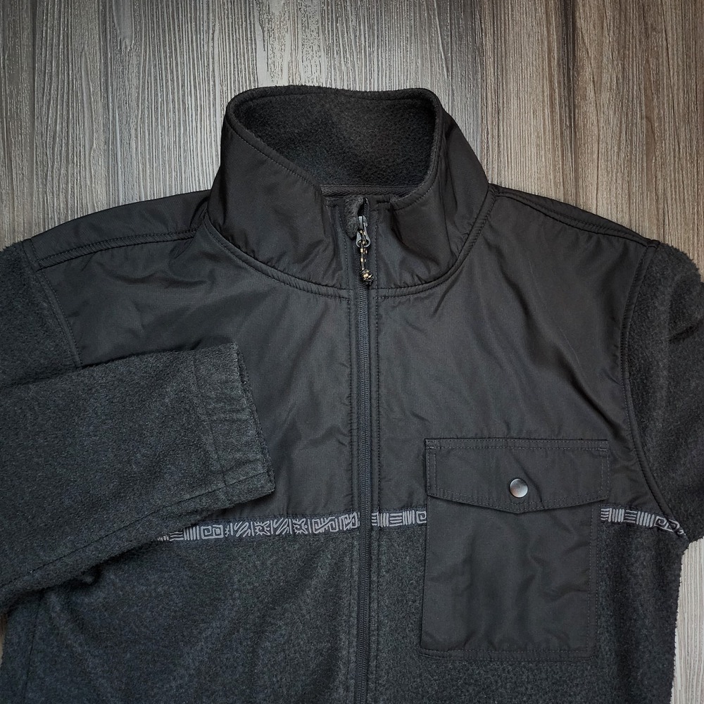 Billabong Boundary Trail Zip Up Fleece Black Mens Size Medium